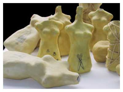 lisa solomon art - ceramic dressform figurines