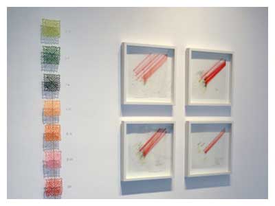 lisa solomon art - Fukushima Daiichi 4 drawings and doily installation