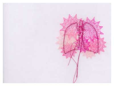 lisa solomon art - doily body : lungs, heart, brain, guts
