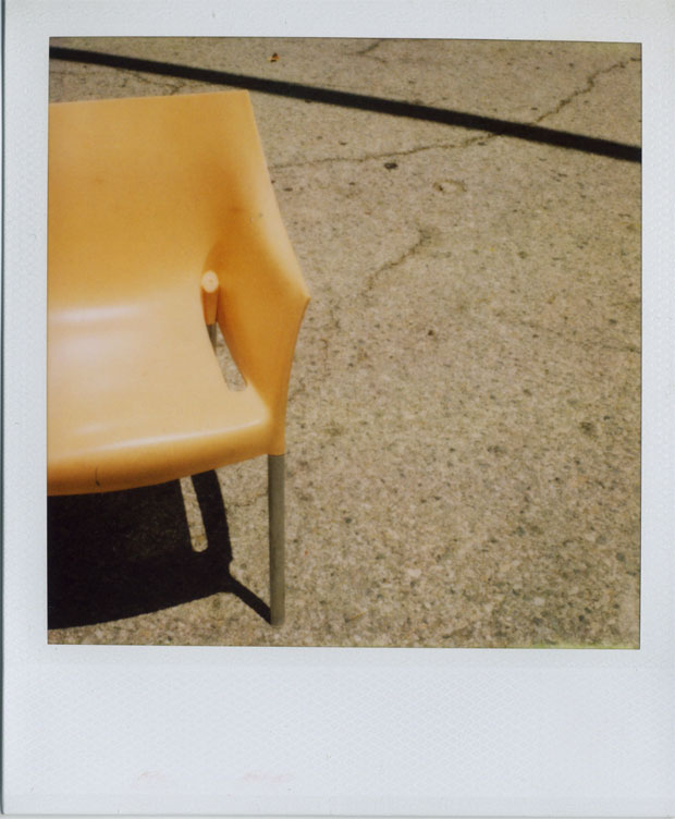 polaroid orange chair