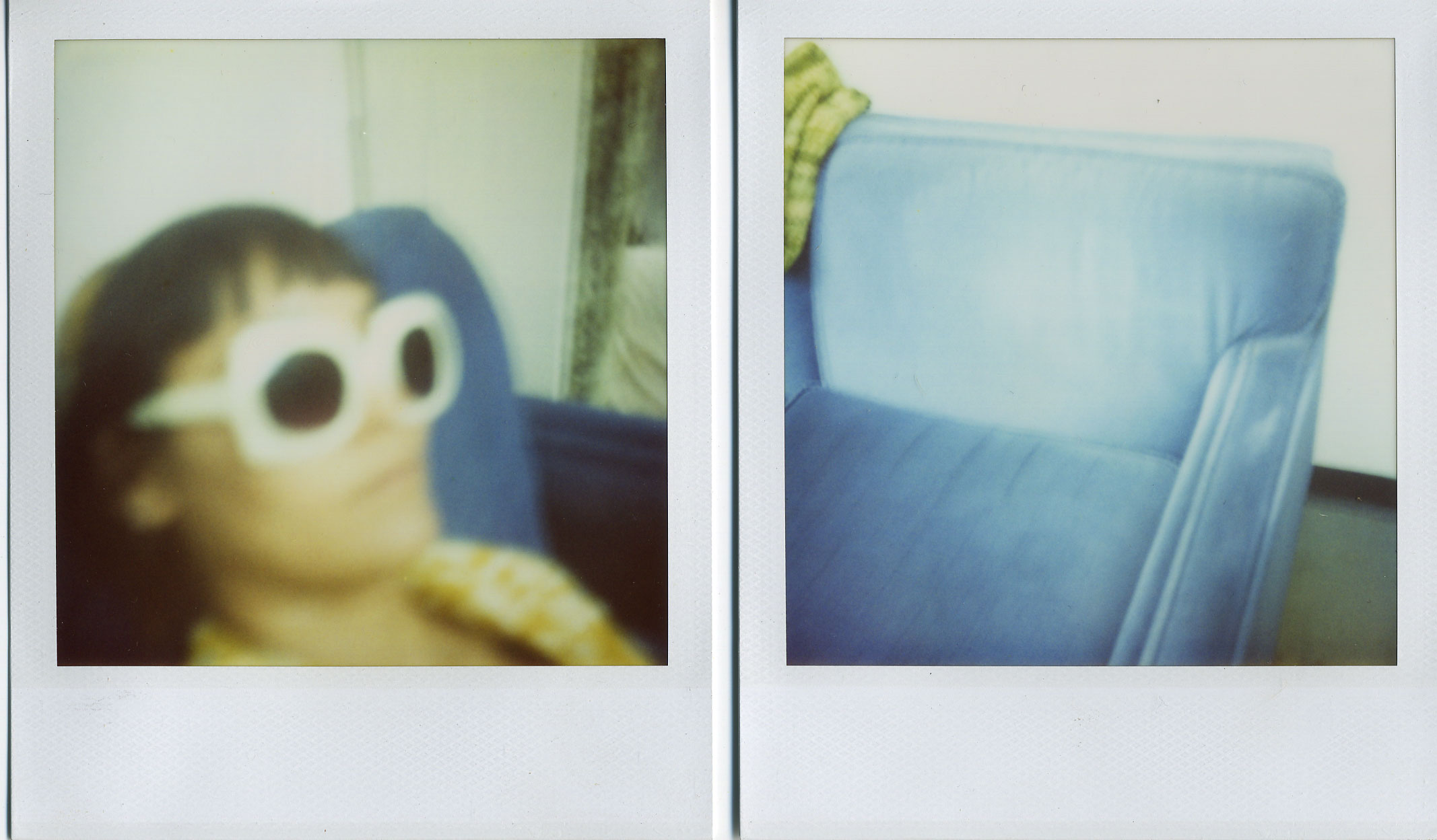 polaroid the blue sofa