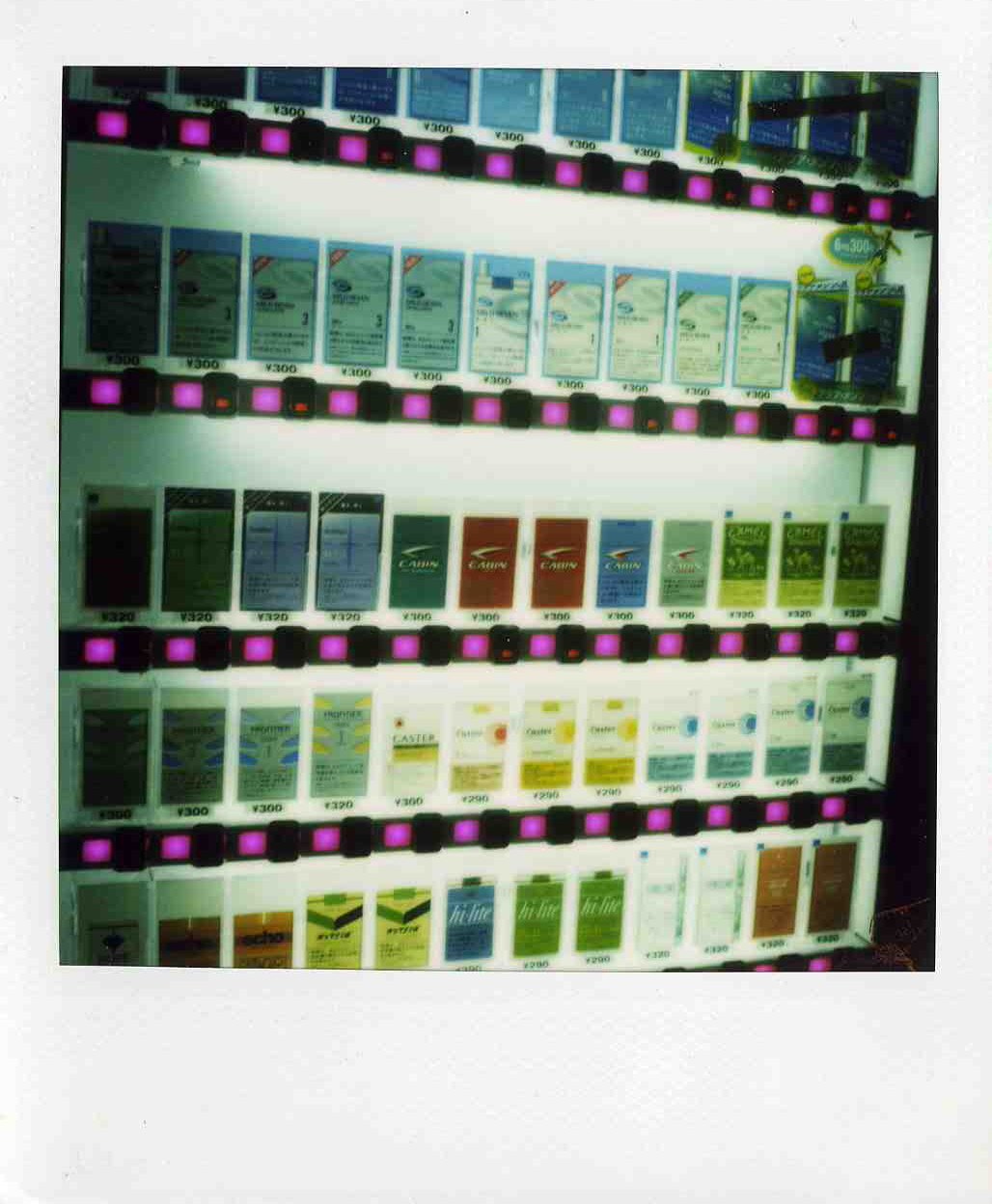 polaroid japan cigarette vending machine