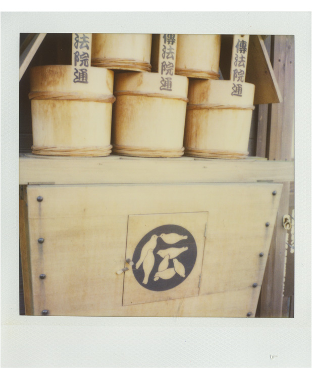 polaroid wooden buckets